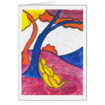 Abstract tree figure- greeting card