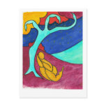 Abstract Tree figure postcard