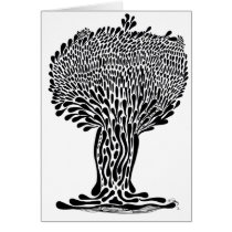 artsprojekt, nature, ink, leaves, abstract, garden, blackandwhite, original, contemporary, tree, plants, drawing, Card with custom graphic design