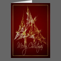 Abstract Tree Merry Christmas cards