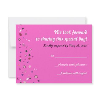 Abstract Tree of Life Bat Mitzvah Invitation Reply invitation
