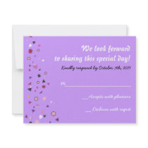 Abstract Tree of Life Bat Mitzvah Invitation Reply