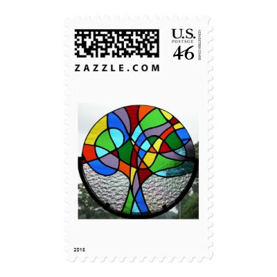 Abstract Tree of Life Postage by NeilsGlass