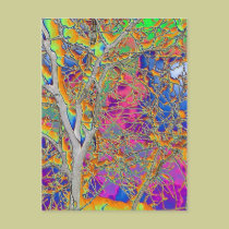 Abstract Tree postcards