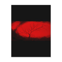 Abstract Tree & Red Sky Original Abstract Art Deco postcards by made_in_atlantis Abstract Tree & Red Sky Original Abstract Art Deco postcards