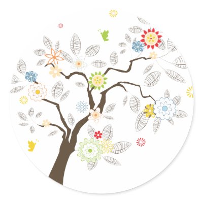 Abstract Tree Sticker by earthdayshirtsgifts