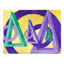 Abstract Triangles postcards