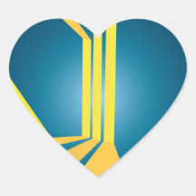 Abstract Triple Yellow Stripes Layout Stickers