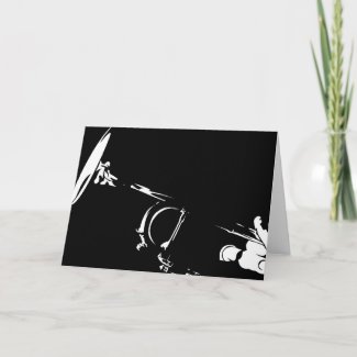 Abstract Trumpet Greeting Card card