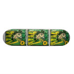 ABSTRACT TRUMPET PLAYER SKATE BOARDS