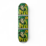 ABSTRACT TRUMPET PLAYER SKATE BOARDS