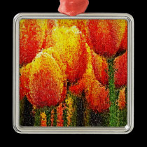Abstract Tulip Painting Art Ornaments ornaments