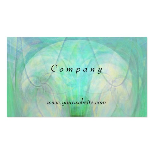 Abstract Turquoise Lamp Business Card (back side)