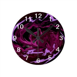 Abstract Tye Dye Wall Clock