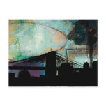 abstract urban street art postcard