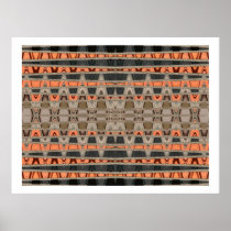 Abstract Vibes Orange Poster