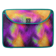 Abstract Vibrant Diagonal Streaks Pattern Sleeves For MacBooks