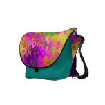 Abstract Vibrant Multicolor Diamond Mosaic Pattern Courier Bags