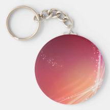 Abstract Vibrant Pink with White Lines Keychains