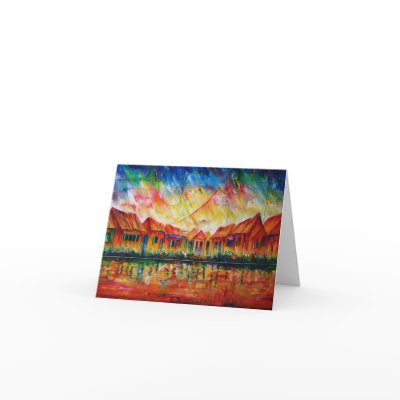 Abstract Village Cityscape XX - Notecard by TimothyOrikri