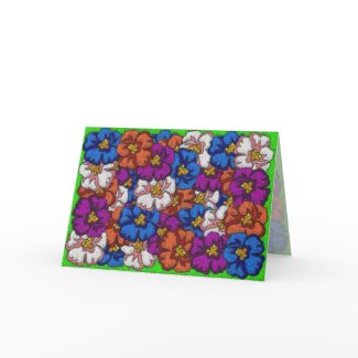 Abstract Violets - Greeting Card card