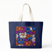 Abstract Violets - Jumbo Tote bags