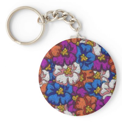 Abstract Violets - Keychain by bontondesigns