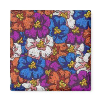 Abstract Violets - Magnet #1 magnet