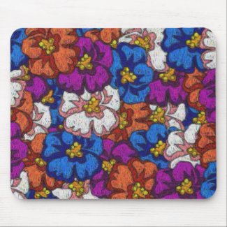 Abstract Violets - Mousepad mousepad