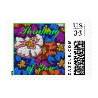Abstract Violets - Postage #2 stamp