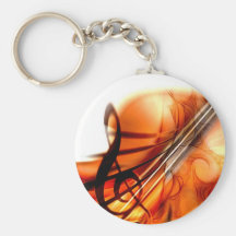 Abstract Violin Art Key Chains
