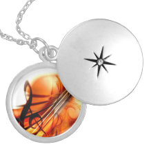 Abstract Violin Art Locket