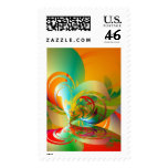 Abstract Vortex Postage Stamp