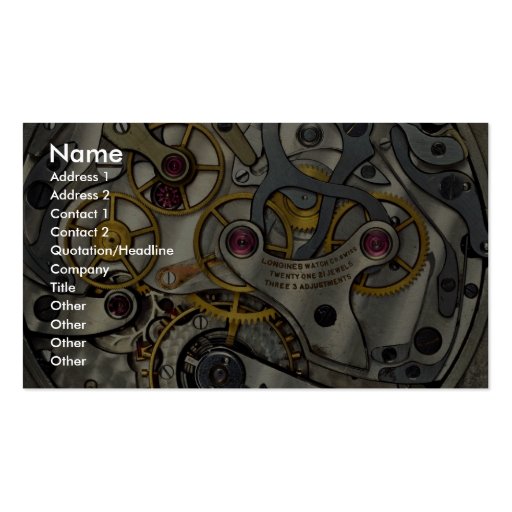 Abstract Watch gears Business Cards