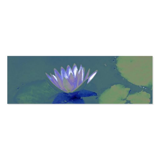 Abstract Water Lily Profile Card Business Card Template (back side)