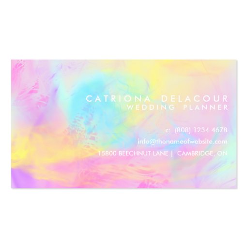 Abstract Watercolor Contemporary Business Card (back side)