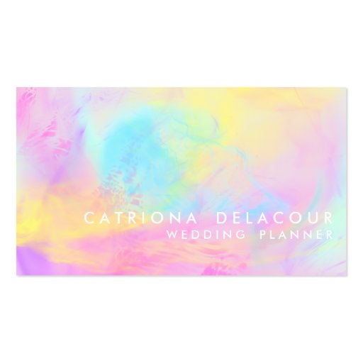 Abstract Watercolor Contemporary Business Card (front side)