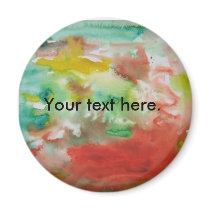 Abstract Watercolor Painting Fridge Magnets