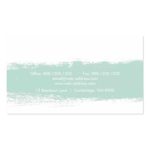 Abstract Watercolor Splash Business Card (back side)