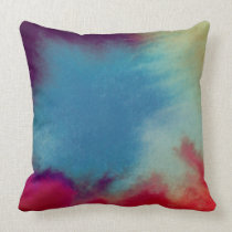 Abstract watercolor throw pillow. pillows