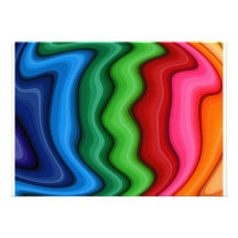 Abstract Waves Design Card Custom Announcements