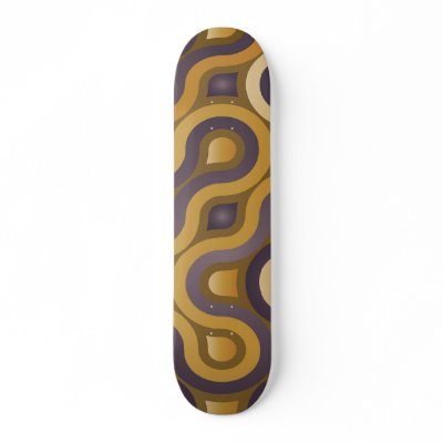 Abstract Waves Skateboard by Pixel_Bunneh