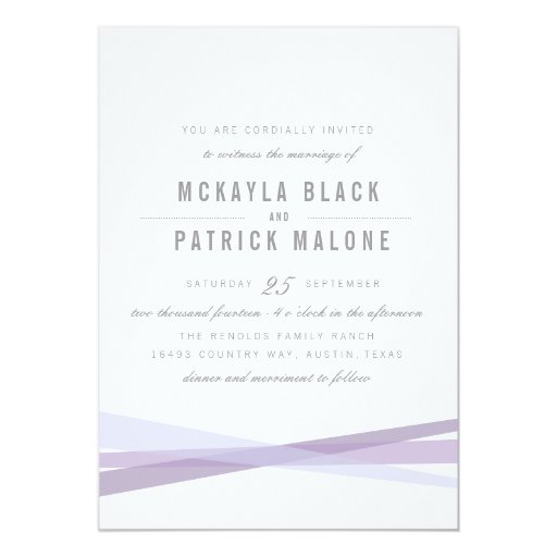 Abstract Wedding Invite - Purple