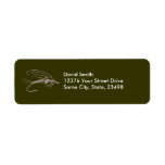 Abstract Wet Fly Lure Custom Return Address Labels