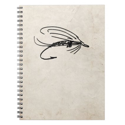 Abstract Wet Fly Lure Spiral Notebook