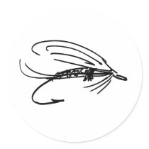 Abstract Wet Fly Lure Stickers