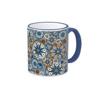 Abstract Wheels and Circles Pattern Coffee Mug