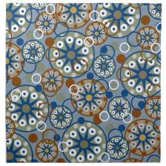 Abstract Wheels and Circles Pattern Napkin