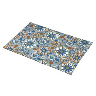 Abstract Wheels and Circles Pattern Place Mat