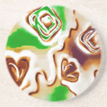 abstract whimsy beverage coaster